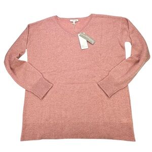 Skin Worldwide Cashmere V neck Tunic Sweater, NWT, XS